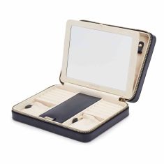 Maria Navy Large Zip Jewelry Case