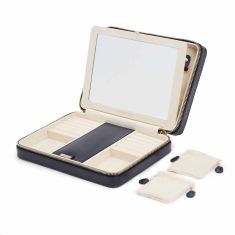 Maria Navy Large Zip Jewelry Case