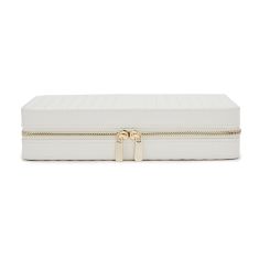 Maria White Large Zip Jewelry Case