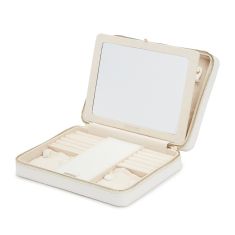 Maria White Large Zip Jewelry Case
