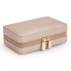 Palermo Rose Gold Zip Jewelry Case