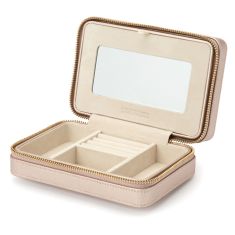 Palermo Rose Gold Zip Jewelry Case