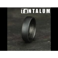 Black Tantalum 6.5mm Brushed Finish Comfort Fit Wedding Band