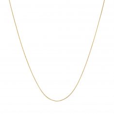 Yellow Gold Adjustable Diamond Cut Wheat Chain Necklace