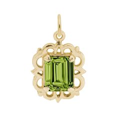 Yellow Gold August Birthstone 3D Charm