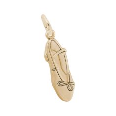 Yellow Gold Ballet Slipper Flat Charm