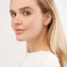Yellow Gold Bar Stud Earrings