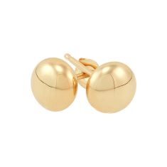 Yellow Gold Button Stud Earrings 5.75mm