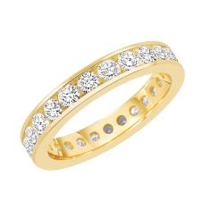 image of Yellow Gold Channel Set Round Diamond Eternity Band 1 1/2ctw with sku:JM0006-YG