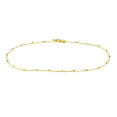 Yellow Gold Solid Constellation Chain Anklet