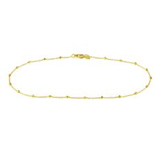 Yellow Gold Solid Constellation Chain Anklet