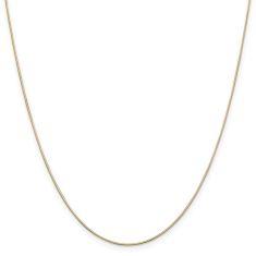 Yellow Gold Solid Diamond-Cut Octagonal Snake Chain Necklace | 0.8mm
