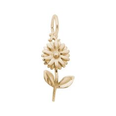 14k Yellow Gold Daisy Flower 3D Charm