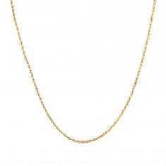 Yellow Gold Diamond-Cut Rope Chain Necklace | 2.5mm