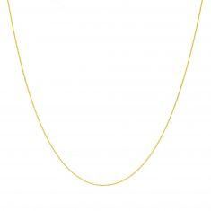 Yellow Gold Solid Diamond Cut Cable Chain Necklace | 0.8mm