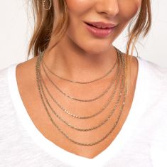 Yellow Gold Diamond Cut Solid Rope Chain 2.3mm - 20 Inches