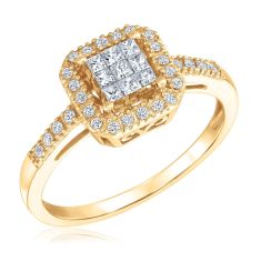 1/3ctw Diamond Yellow Gold Fashion Ring