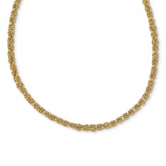 Yellow Gold Semi-Solid Fancy Link Chain Necklace | 3.6mm | 18 Inches