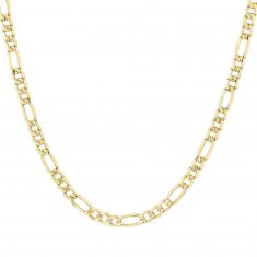 Yellow Gold Solid Figaro Chain Necklace | 3.9mm