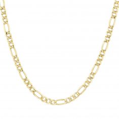 Yellow Gold Solid Figaro Chain Necklace | 4.75mm