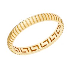 image of Yellow Gold Fluted Stackable Ring - Size 7 with sku:20464582