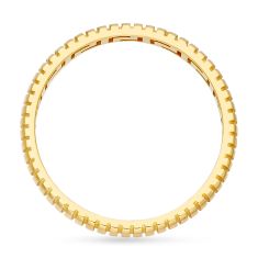 Yellow Gold Fluted Stackable Ring - Size 7