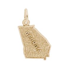 image of 14k Yellow Gold Georgia Map Flat Charm with sku:10357804000