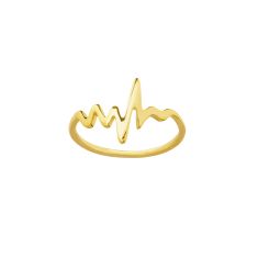 Yellow Gold Heartbeat Ring