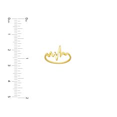 Yellow Gold Heartbeat Ring