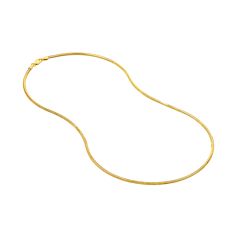 Yellow Gold Hollow Snake Chain Necklace | 1.9mm