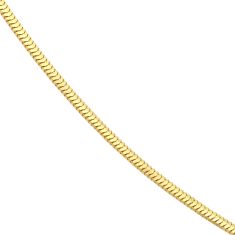 Yellow Gold Hollow Snake Chain Necklace | 1.9mm