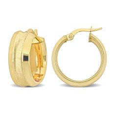 Yellow Gold Hoop Earrings | 20mm