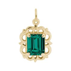 Yellow Gold May Birthstone 3D Charm