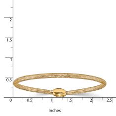 Yellow Gold Mesh Stretch Adjustable Bracelet | 3mm
