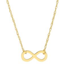 Yellow Gold Mini Infinity Necklace