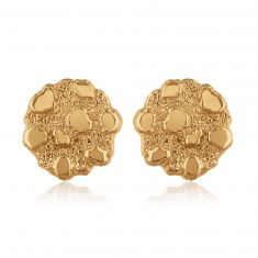 Gold nugget earrings price sale