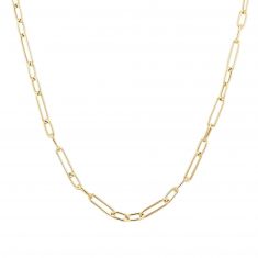 Yellow Gold Paperclip Link Chain Necklace 4.8mm, 20 Inches