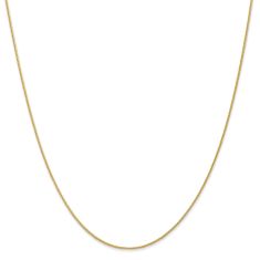 Yellow Gold Solid Parisian Wheat Chain Necklace | 1mm | 18 Inches