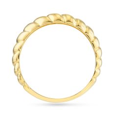 Yellow Gold Ribbed Dome Ring