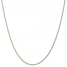 Yellow Gold Solid Rope Chain Necklace | 1.15mm | 18 Inches