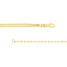 Yellow Gold Semi-Solid Heart Rolo and Paperclip Bracelet - 7.5 Inches