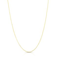 Yellow Gold Solid Adjustable Diamond-Cut Cable Chain Necklace | 1.1mm | 22 Inches