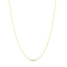 Yellow Gold Solid Adjustable Diamond-Cut Cable Chain Necklace | 1.1mm | 22 Inches
