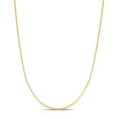 Yellow Gold Solid Adjustable Popcorn Chain Necklace | 1.3mm | 22 Inches