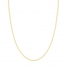 Yellow Gold Solid Bead Chain Necklace | 1.5mm