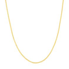 Yellow Gold Solid Box Chain Necklace | .55mm | 18 Inches