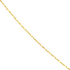 Yellow Gold Solid Box Chain Necklace | .55mm | 18 Inches