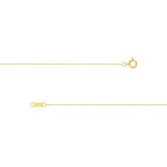 Yellow Gold Solid Box Chain Necklace | .55mm | 18 Inches