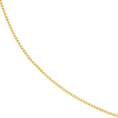 Yellow Gold Solid Box Chain Necklace | 0.66mm