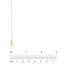Yellow Gold Solid Box Chain Necklace | 0.66mm